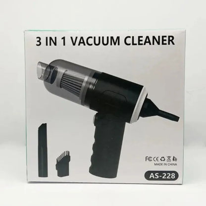 3-in-1 Portable Car Vacuum Cleaner – Powerful & Compact