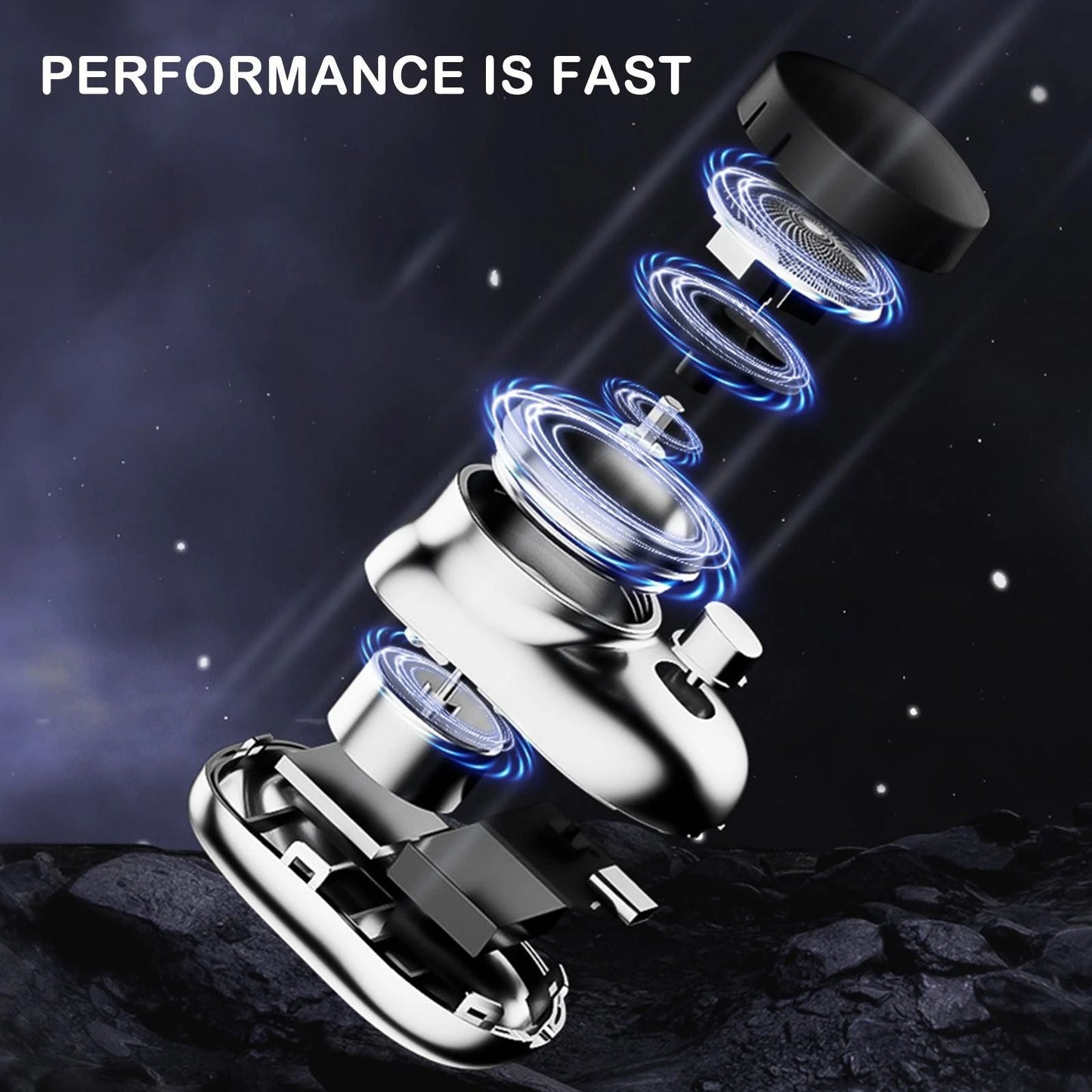 Mini 3-Blade Electric Shaver - Portable, Type-C Fast Charging Razor