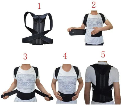 Adjustable Magnetic Posture Corrector – Lumbar Support & Back Brace