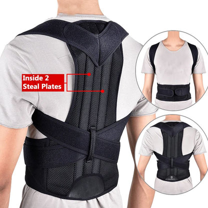 Adjustable Magnetic Posture Corrector – Lumbar Support & Back Brace